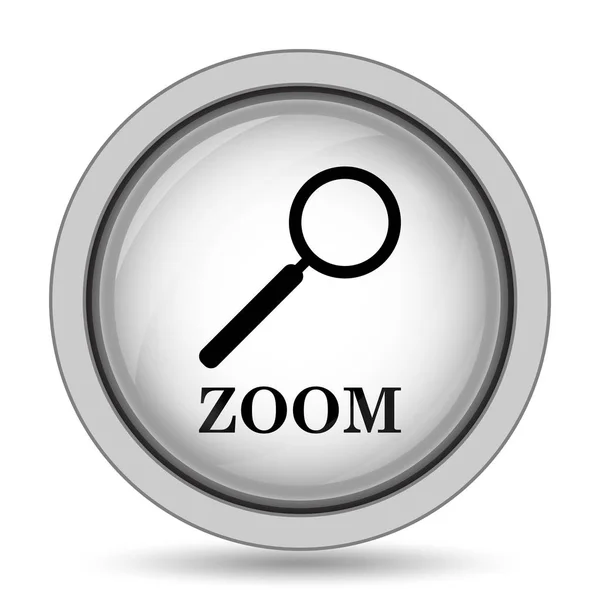 Zoom com ícone de lupa — Fotografia de Stock