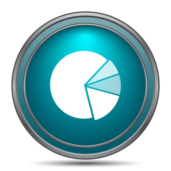 Chart Pie Icon Internet Button White Background — Stock Photo, Image