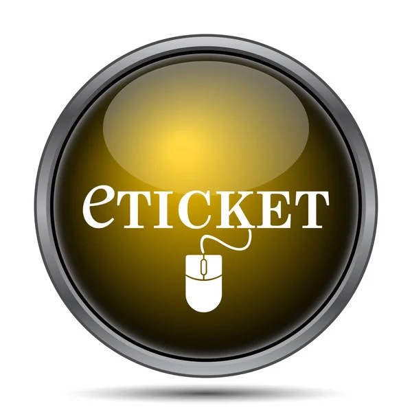 Icône Eticket Bouton Internet Sur Fond Blanc — Photo