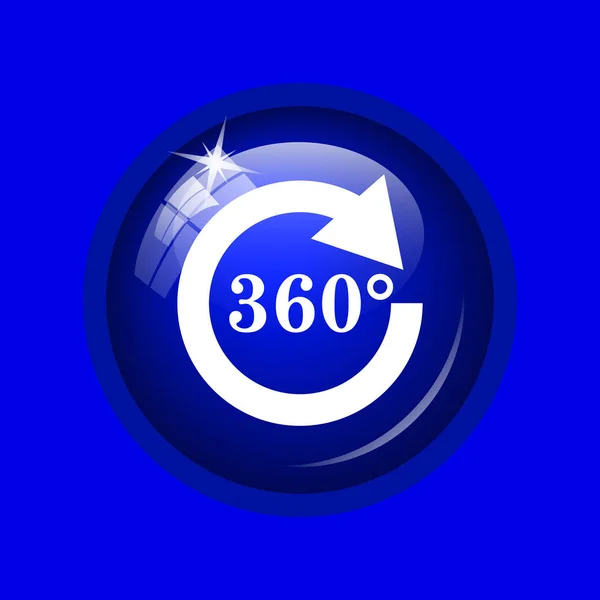 Recarga Icono 360 Botón Internet Sobre Fondo Azul —  Fotos de Stock