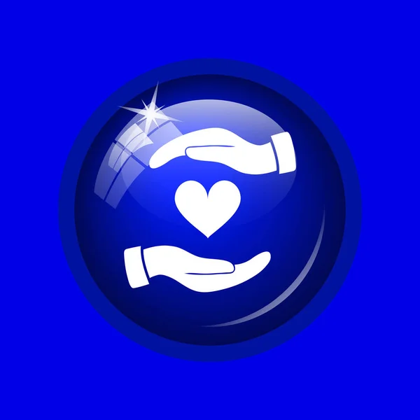 Hands holding heart icon