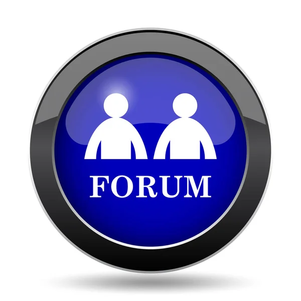 Forum Pictogram Internet Knop Witte Achtergrond — Stockfoto