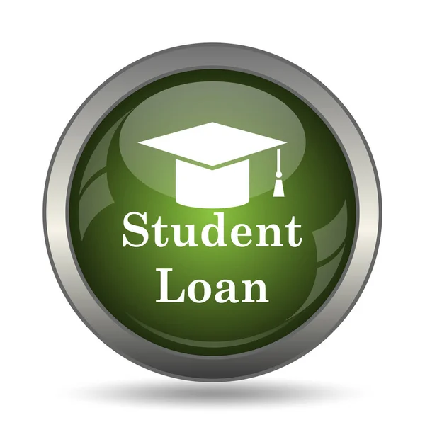 Student loan icon. Internet button on white background.