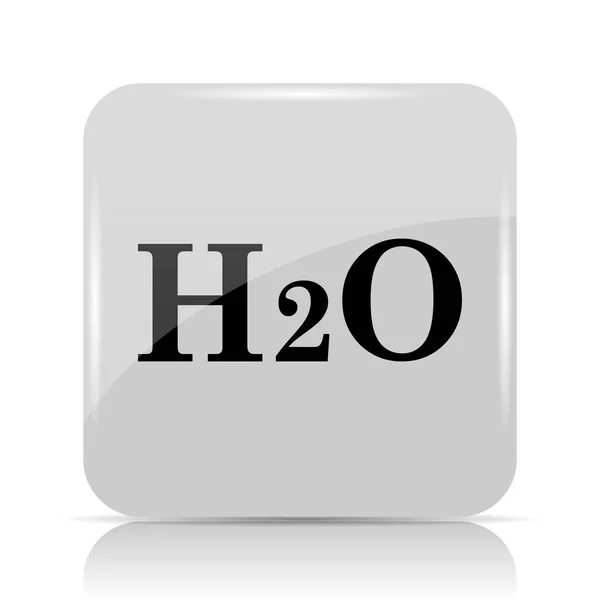 Εικονίδιο H2O Κουμπί Internet Άσπρο Φόντο — Φωτογραφία Αρχείου