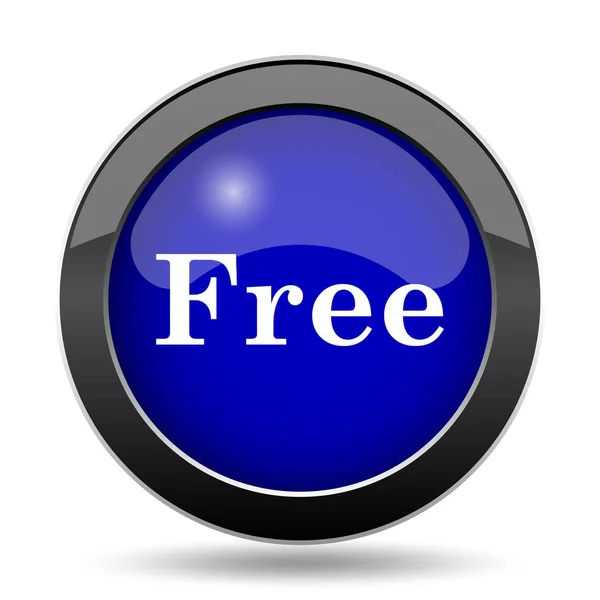 Свободная Икона Кнопка Интернет Белом Фоне — стоковое фото