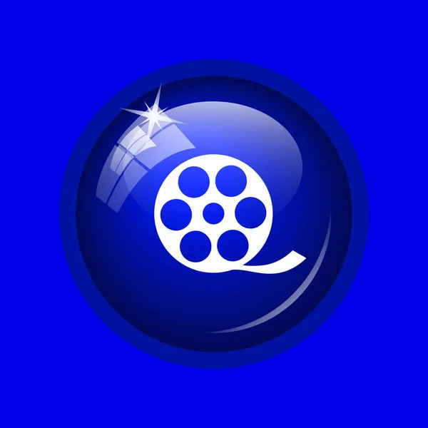 Video Icon Internet Button Blue Background — Stock Photo, Image