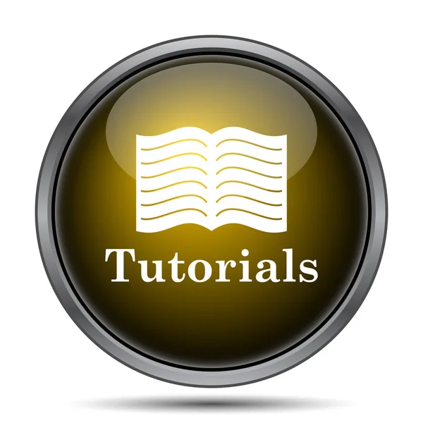 Tutorials Ikonen Internet Knappen Vit Bakgrund — Stockfoto