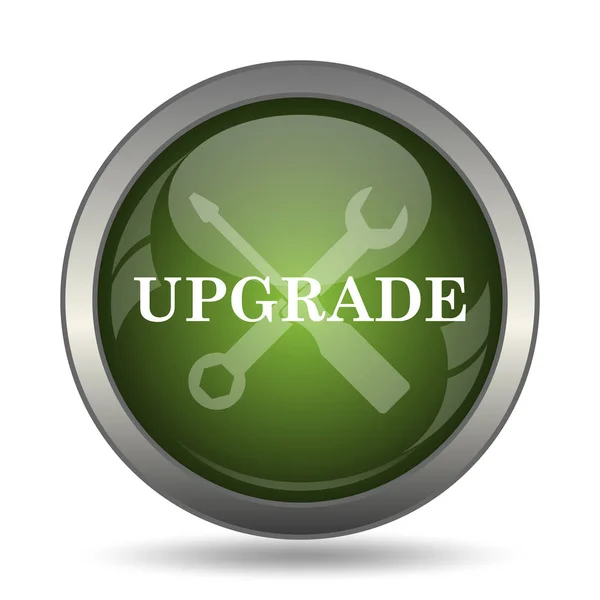 Upgrade Pictogram Internet Knop Witte Achtergrond — Stockfoto