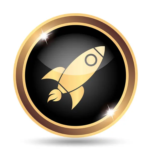 Rocket Icon Internet Button White Background — Stock Photo, Image