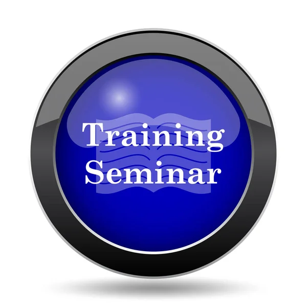 Training seminar icon. Internet button on white background