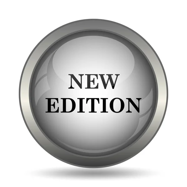 New Edition Icon Black Website Button White Background — Stock Photo, Image