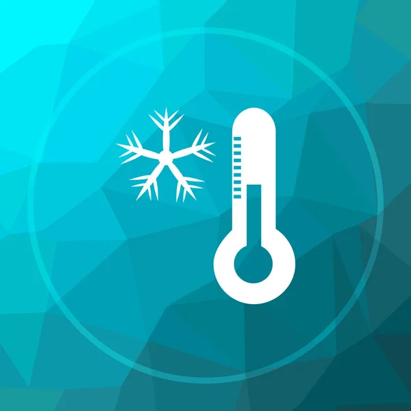 Schneeflocke mit Thermometer-Symbol — Stockfoto