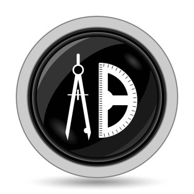 E-öğrenme simgesi. Beyaz arka plan üzerinde Internet düğmesi