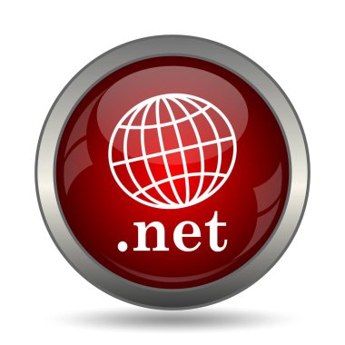 .NET simgesi. Beyaz arka plan üzerinde Internet düğmesi