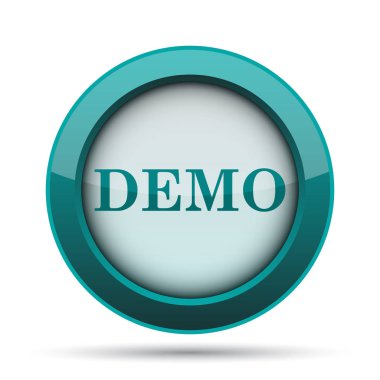 Demo simgesi. Beyaz arka plan üzerinde Internet düğmesi