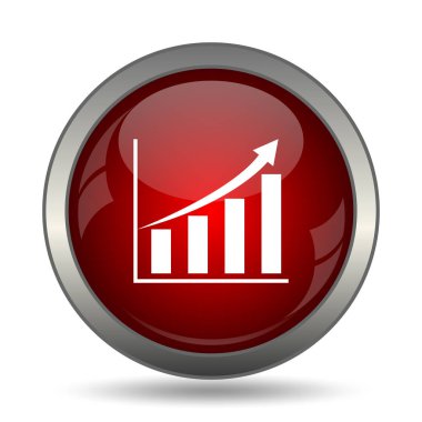 Grafik simgesini. Beyaz arka plan üzerinde Internet düğmesi