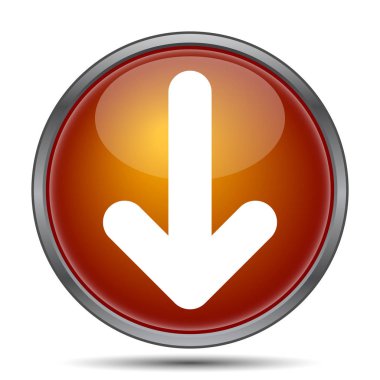 Ok simgesi. Beyaz arka plan üzerinde Internet düğmesi