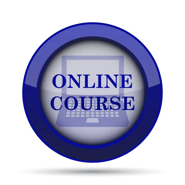 Online Course Icon Internet Button White Background — Stock Photo, Image