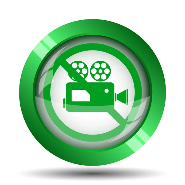 Forbidden video camera icon — Stock Photo, Image