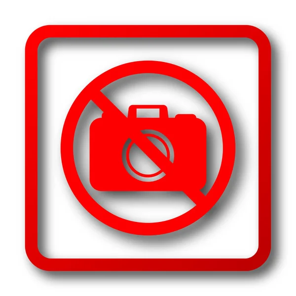 Forbidden Camera Icon Internet Button White Background — Stock Photo, Image