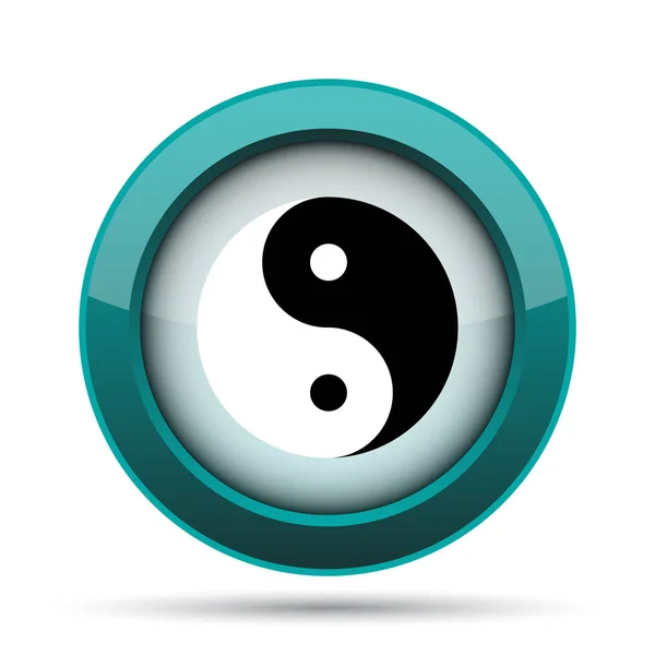 Ying Yang Symbol Internet Knappen Vit Bakgrund — Stockfoto