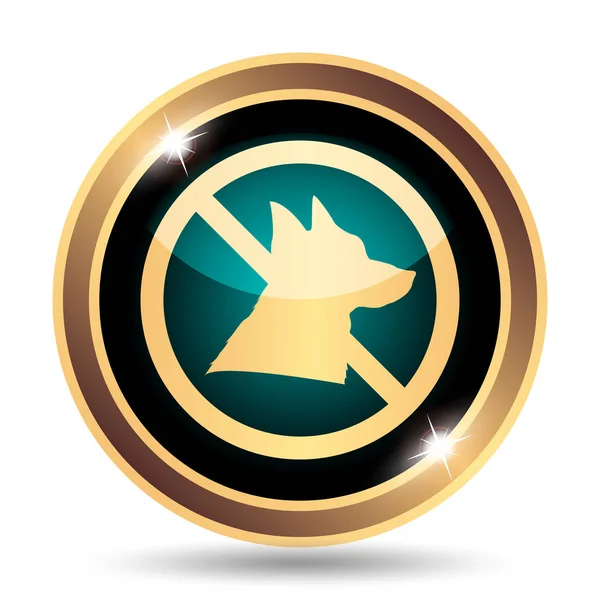 Forbidden dogs icon — Stock Photo, Image