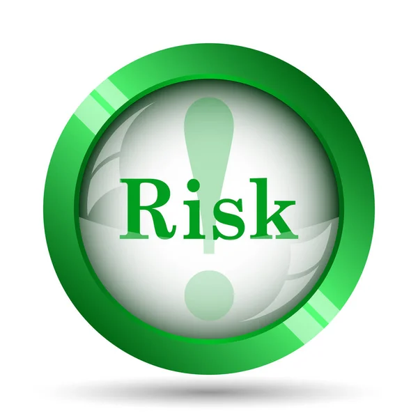 Risk icon. Internet button on white background