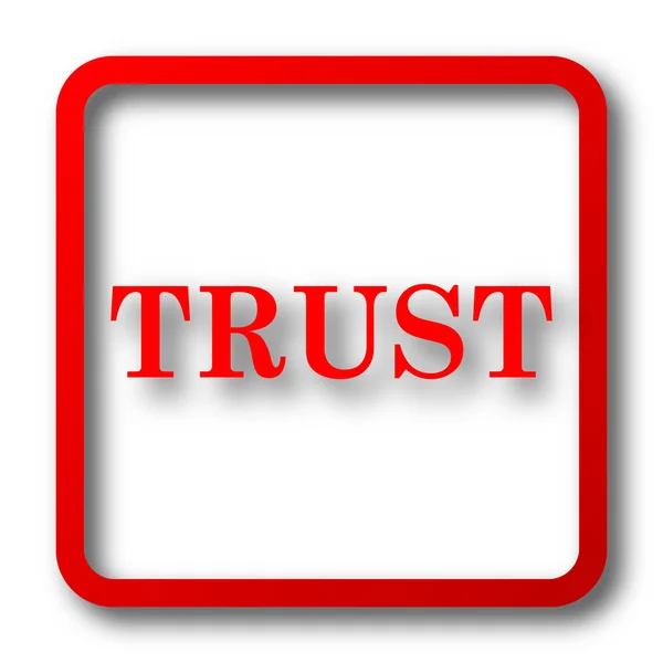 Trust Icon Internet Button White Background — Stock Photo, Image