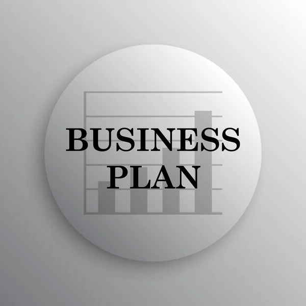 Business plan icon. Internet button on white background