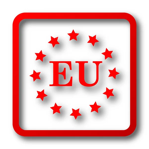 European union icon. Internet button on white background