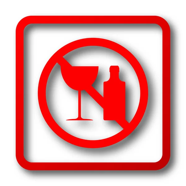 Geen alcohol pictogram — Stockfoto