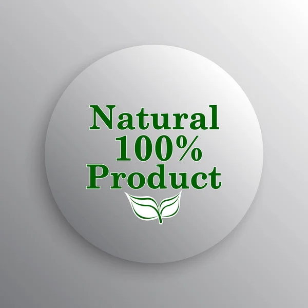 100 percent natural product icon — Stock Photo, Image