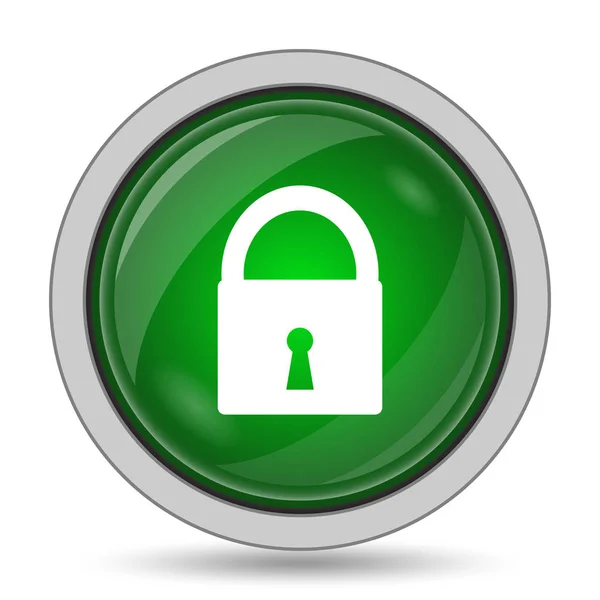 Lock Icon Internet Button White Background — Stock Photo, Image