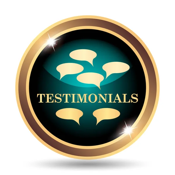 Testimonials Icon Internet Button White Background — Stock Photo, Image