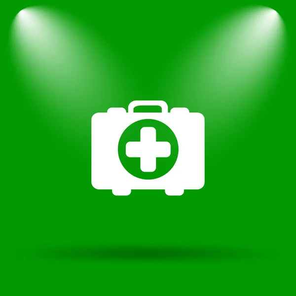 Medical Bag Icon Internet Button Green Background — Stock Photo, Image