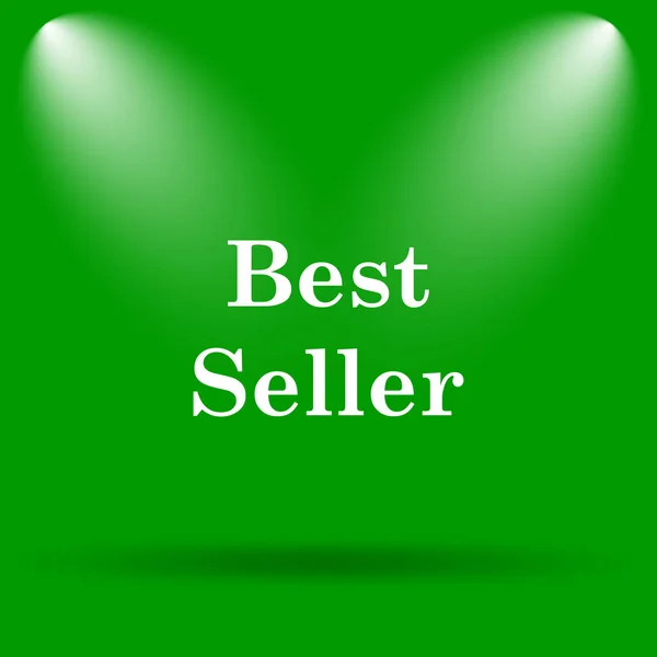 Кращий Продавець Значок Інтернет Кнопки Зеленому Тлі — стокове фото