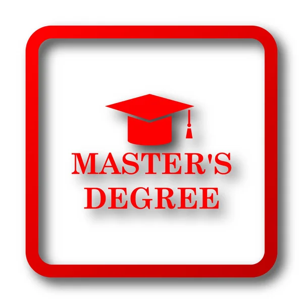 Master Degree Icon Internet Button White Background — Stock Photo, Image