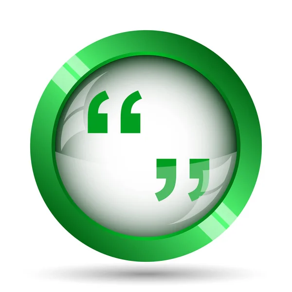 Quotation marks icon. Internet button on white background
