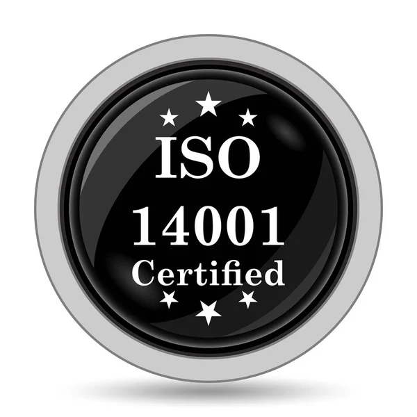 Iso14001 Icono Botón Internet Sobre Fondo Blanco — Foto de Stock