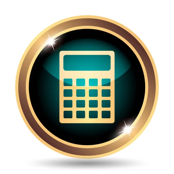 Calculator icon. Internet button on white background