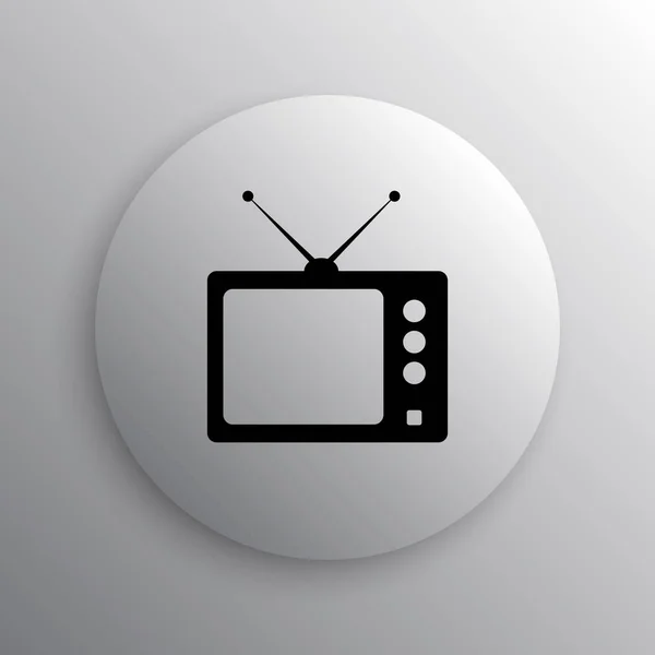 Retro tv icon. Internet button on white background