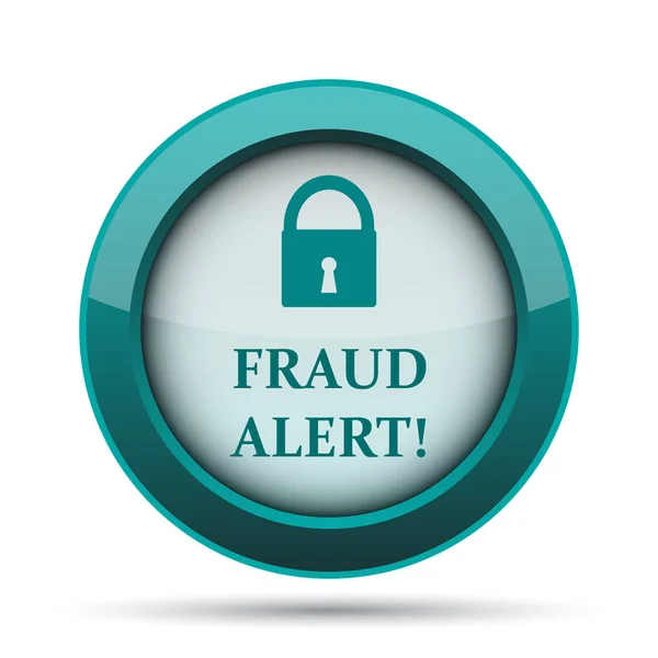 Fraud alert icon. Internet button on white background