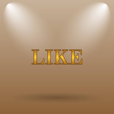 Simge gibi. Kahverengi zemin Internet düğmesini