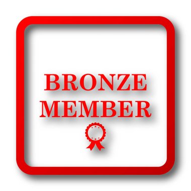 Bronz üye simgesi. Beyaz arka plan üzerinde Internet düğmesi