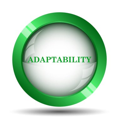 Adaptasyon simgesi. Beyaz arka plan üzerinde Internet düğmesi