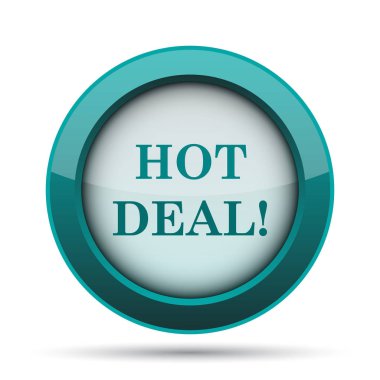 Sıcak Fırsat simgesi. Beyaz arka plan üzerinde Internet düğmesi