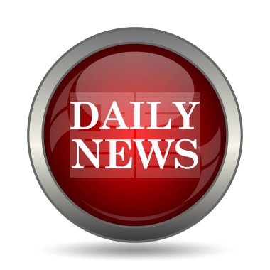 Günlük haber simgesi. Beyaz arka plan üzerinde Internet düğmesi