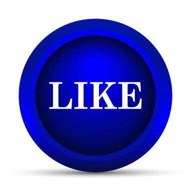 Simge gibi. Beyaz arka plan üzerinde Internet düğmesi