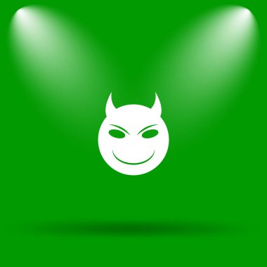 Kötü simgesi. Yeşil renkli butona Internet