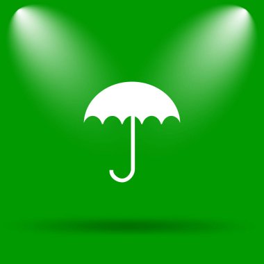 Şemsiye simgesi. Yeşil renkli butona Internet